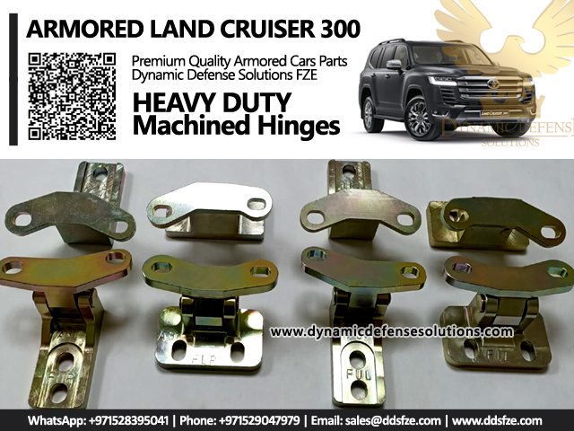 Armored Toyota Land Cruiser 300 Series New 2022 Model Heavy Duty Machined Door Hinges for Sale, TLC Armoured SUV GRJ300 B6, Armoured Vehicles Manufacturer UAE.
