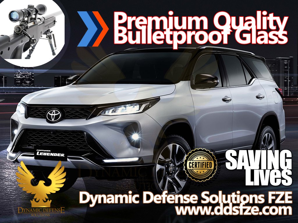 Bulletproof Glass for New Toyota Fortuner Legender 2021 Armored SUV