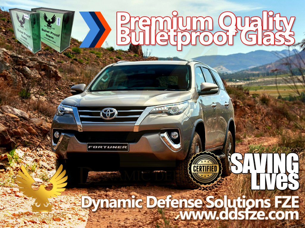 Bulletproof Glass for New Toyota Fortuner Armored SUV